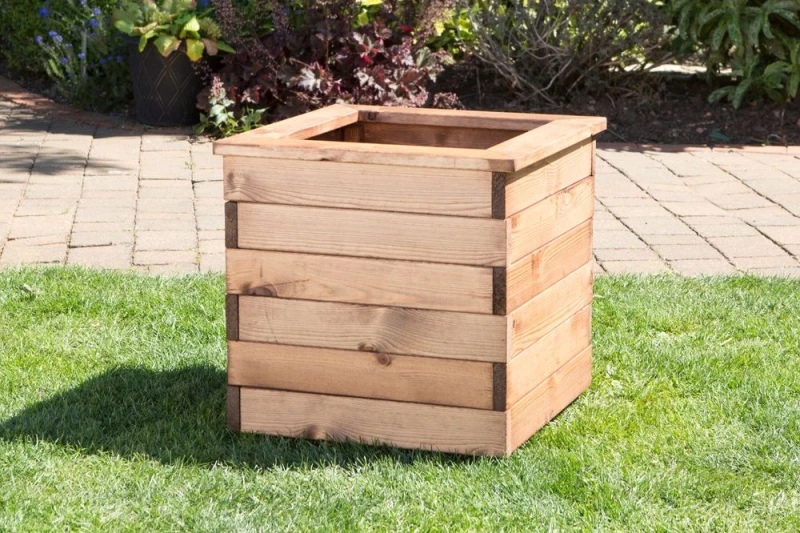 Image of Charles Taylor Trading Large Square Planter Brown unisex