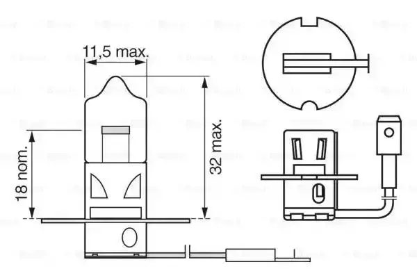 Image of Bosch 1987302038 Fog Lamp Car Bulb H3 12 V 55 W