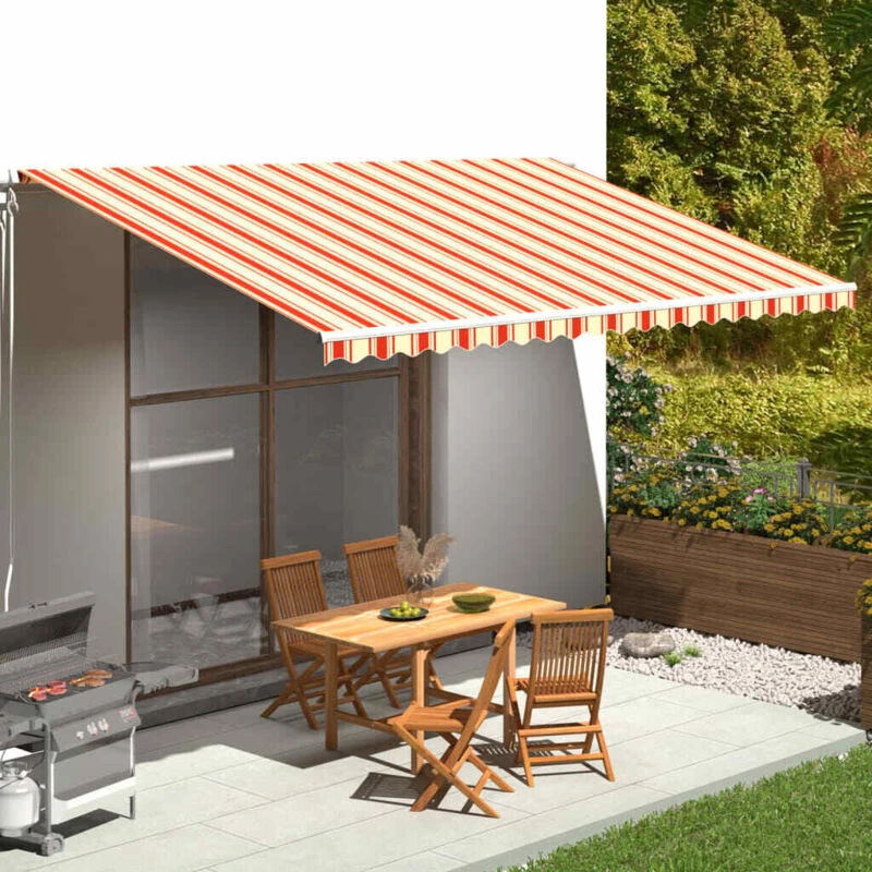 Image of VIDAXL Replacement Fabric for Awning Yellow and Orange 5x3 m Vidaxl 8720286150924