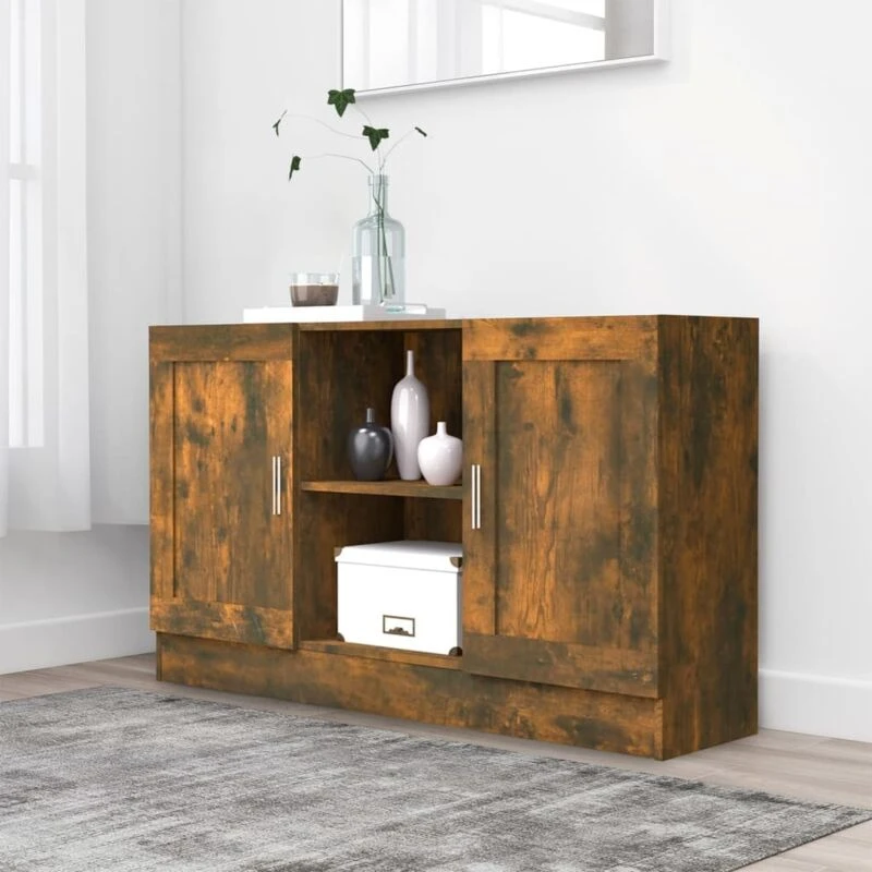Image of VIDAXL Vidaxl - Sideboard Smoked Oak 120x30.5x70cm Engineered Wood 8720286954966