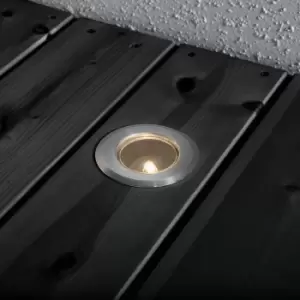 Image of Mini LED Outdoor 12V System G4 Stainless Steel Recessed Ground Light Spot Set Of 3 - Transformer Included, IP44