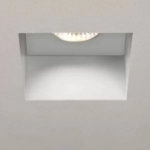 Image of 1 Light Square Bathroom Recessed Spotlight White IP65, GU10