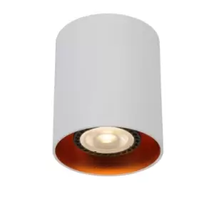Image of Lucide Bido Modern Surface Mounted Ceiling Spotlight 8cm 1xGU10 White