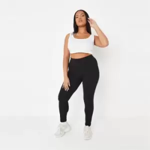 image of Missguided Plus 2 Pack Legging - Black