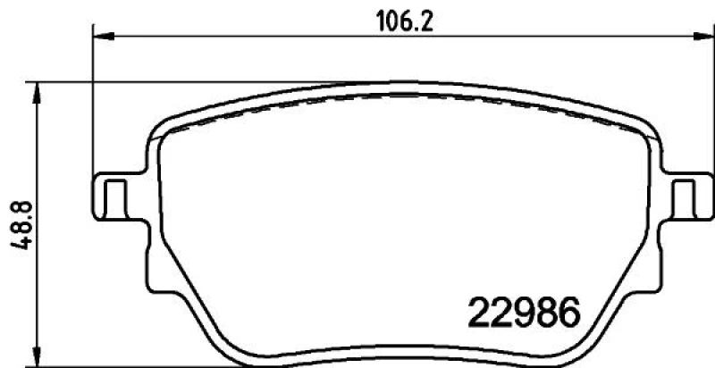 Image of HELLA Brake pad set HELLA 8DB 355 039-021