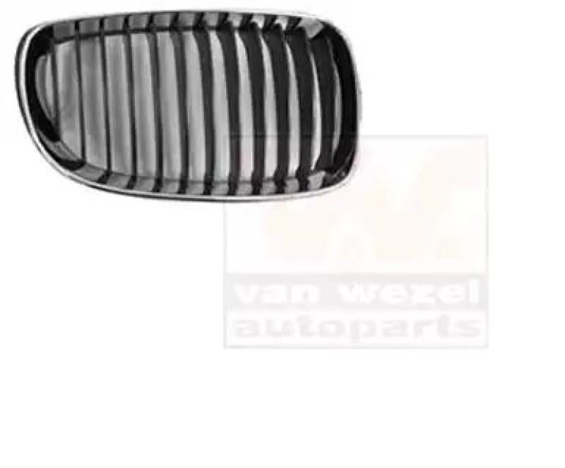 Image of VAN WEZEL 0628512 Radiator Grill ** Equipart ** Right, black, chrome Radiator Grille (472)