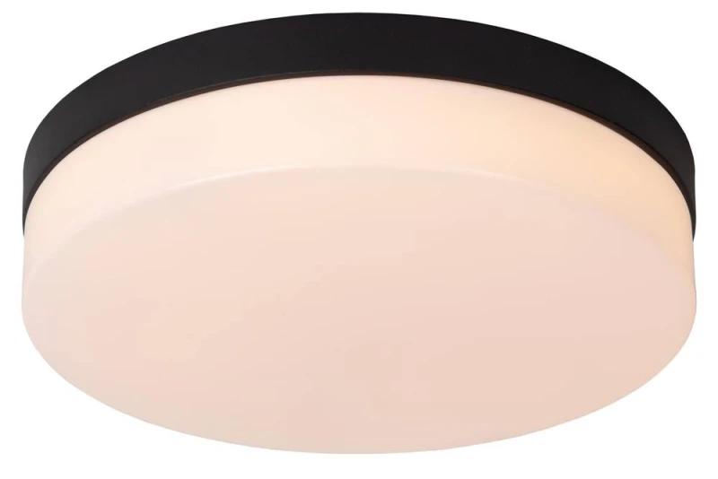 Image of Netlighting Biskit Modern Ceiling Light Bathroom Ø 28cm LED 1x18W 2700K IP44 Black Unisex