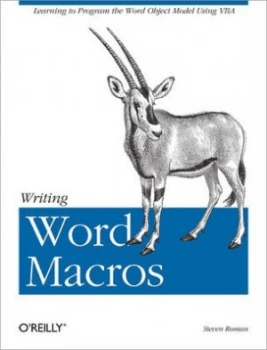Image of Writing Word Macros by Steven Roman Book