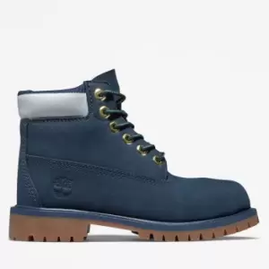 Timberland Premium 6" Waterproof Boots For Junior In Navy Navy Kids, Size 3.5