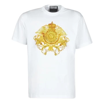 image of Versace Jeans Couture TIKI mens T shirt in White - Sizes S,M,3XL