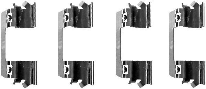 Image of HELLA Brake pad fitting kit HELLA 8DZ 355 202-731