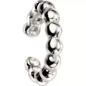 image of Beginnings Sterling Silver C161 Ball Hoop Earrings Ear Cuff