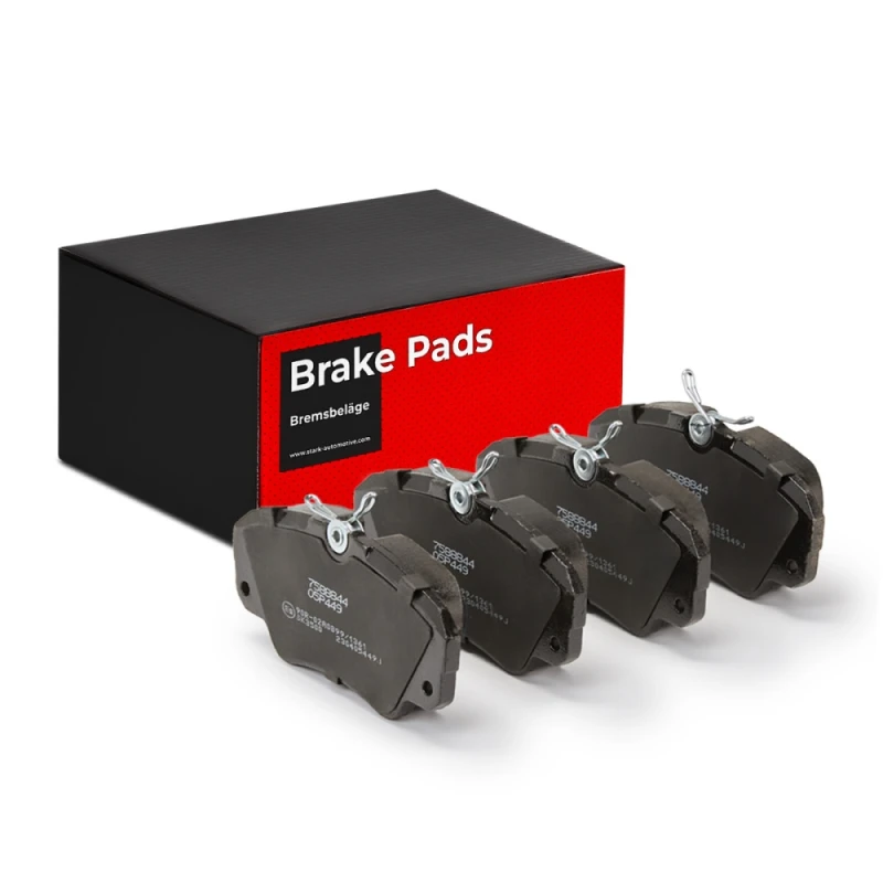 Image of STARK SKBP-0010153 Brake pad set Front Axle, prepared for wear warning indicator Low-Metallic Brake Pad Set,disc brake (402)