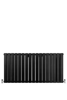 image of Designer Flat Panel Radiators Matt Black 600mm x 1190mm