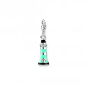 image of Charmista Multicoloured Cold Enamel Lighthouse Charm Pendant 1995-007-7