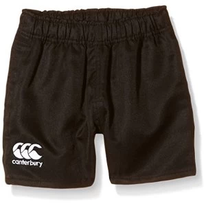 Image of Canterbury Of New Zealand Boys Rugby Professional Polyester Shorts-Black, Size 10