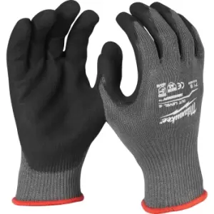 Image of Milwaukee Cut Level 5 Dipped Work Gloves Black / Grey M Pack of 1