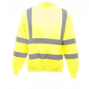 Image of Yoko Unisex Hi-Vis Heavyweight Sweatshirt (XL) (Hi-Vis Yellow)