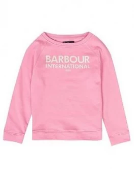Image of Barbour International Girls Knockhill Sweat - Pink, Size Age: 8-9 Years, Women