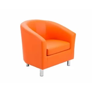 Image of TC Office Lux Tub Armchair with Metal Feet, Orange