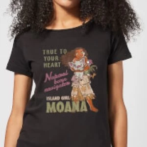 Image of Moana Natural Born Navigator Womens T-Shirt - Black