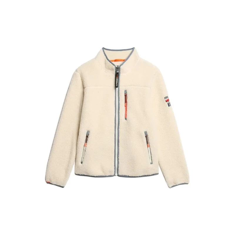 Image of Superdry Womens zipped fleece Superdry Outdoor Beige Female M
