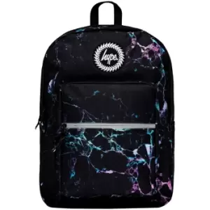 image of Cracked Effect Utility Backpack (One Size) (Black/Purple/Teal) - Hype