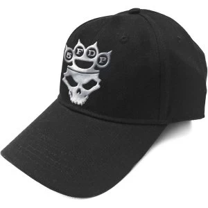 Image of Five Finger Death Punch - SIlver Logo Mens Baseball Cap - Black