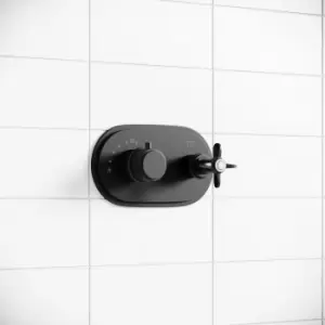 image of Black Concealed Thermostatic Shower Valve 1 Outlet - Camden