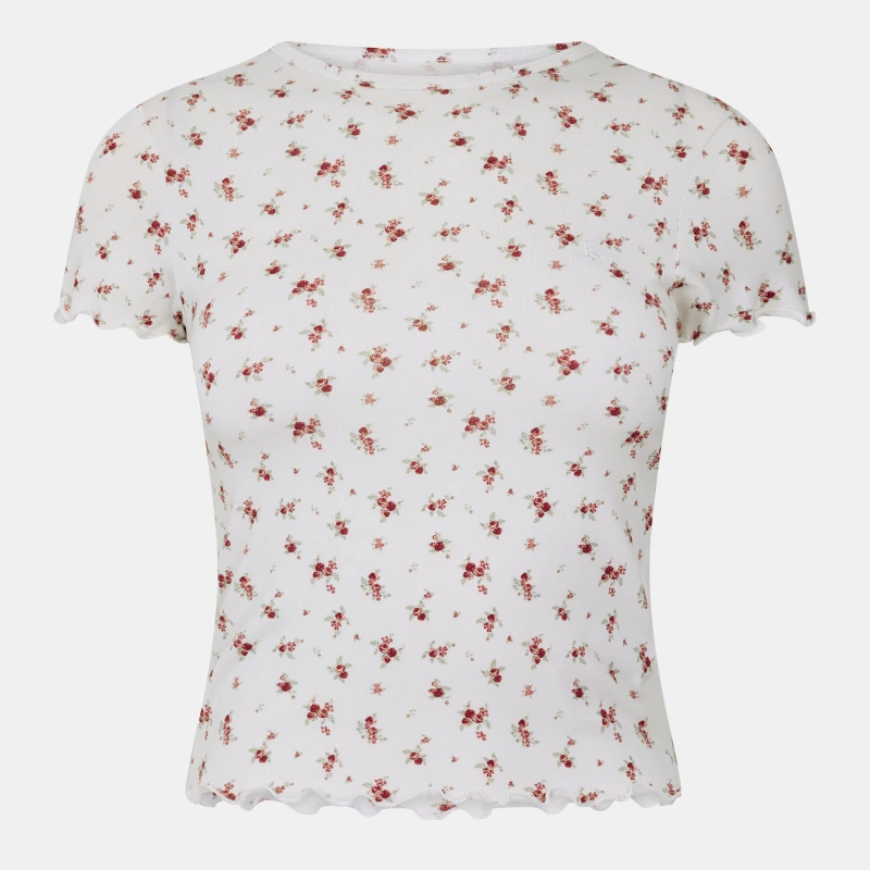 Image of Jack Wills Womens Printed Set Pyjama Shorts White/Print female 8 (XS)