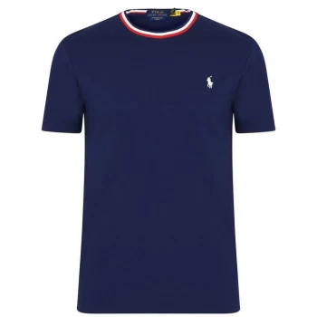 Image of Polo Ralph Lauren Tipped Mesh T Shirt - French Navy