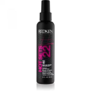 image of Redken Heat Styling Hot Sets 22 Protection Mist For Heat Hairstyling 150ml