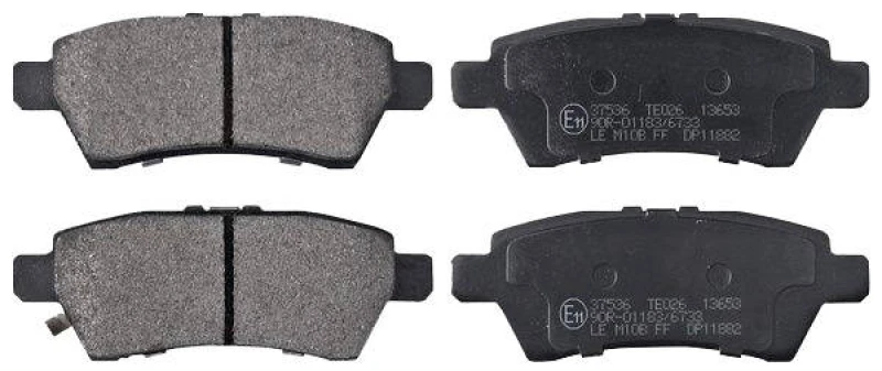 Image of A.B.S. 37536 Brake pad set with acoustic wear warning Brake Pad Set,disc brake (402)