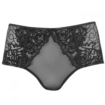 image of Ann Summers Ann Cornelli High Waist Briefs Ladies - Black Nude