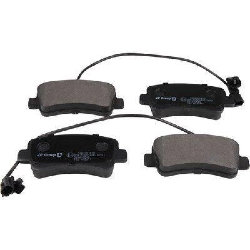 Image of JP GROUP 1263701810 Brake pad set JP Rear Axle, incl. wear warning contact Brake Pad Set,disc brake (402)