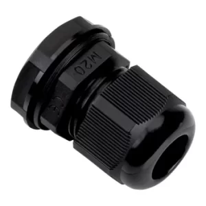 image of HellermannTyton NGM20S-BLK M20S Cable Gland 6-12mm Black (Pack 10)