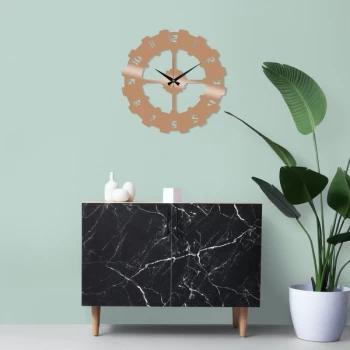 Image of Metal Wall Clock 4 - Copper Copper Decorative Metal Wall Clock