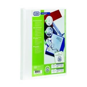 image of Elba Panorama 40mm 2 D-Ring Presentation Binder A4 White Pack of 6