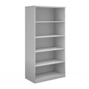 Image of Deluxe bookcase 2000mm high with 4 shelves - white