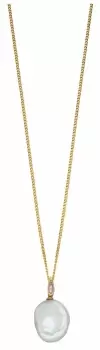 Image of Elements Gold GP2171W 9k Yellow Gold Baroque Pearl And Jewellery