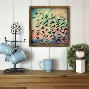 Image of MZM530 Multicolor Decorative Framed MDF Painting