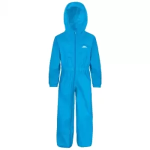 Image of Trespass Childrens/Kids Button Rain Suit (3-4 Years) (Blue)