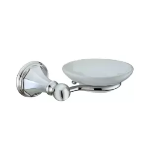 Image of Traditional Glass Soap Dish Holder - Oxbridge
