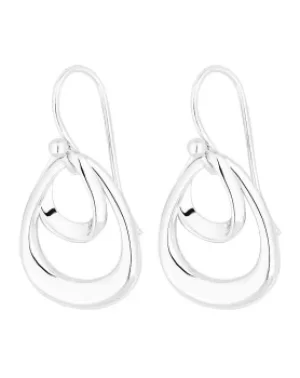 Image of Simply Silver Oval Double Drop Earrings