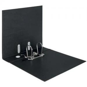 Image of Leitz 180° Recycle Lever Arch File A4 - 80mm width - Black -