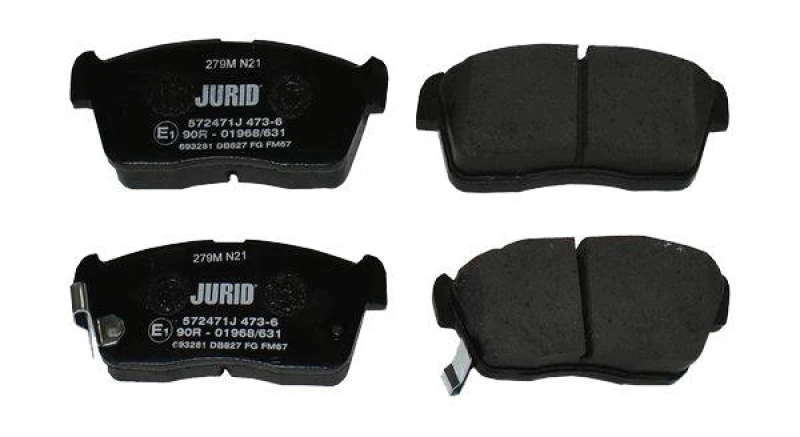 Image of JURID 572471J Brake pad set with acoustic wear warning, without accessories Brake Pad Set,disc brake (402)