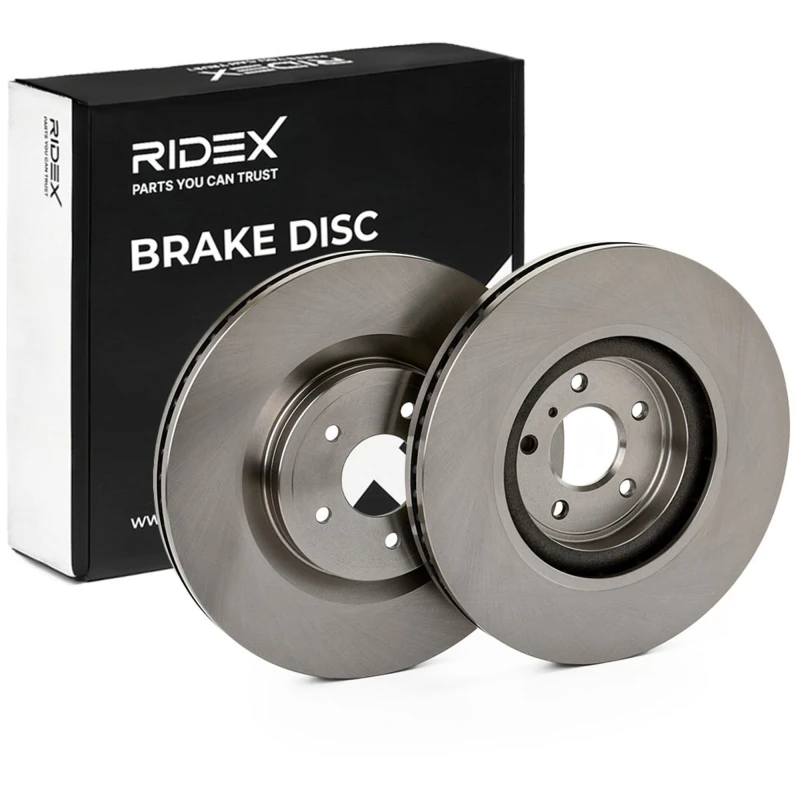 Image of RIDEX 82B1212 Brake disc Front Axle, Vented, Cast Iron, Uncoated, Untreated, without bolts/screws Cast Iron Brake Disc (82)