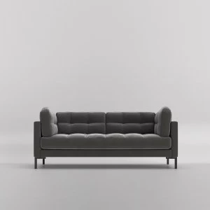 Image of Swoon Landau Velvet 2 Seater Sofa - 2 Seater - Granite