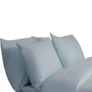 Image of Belledorm Brushed Cotton Housewife Pillowcase (Pair) (One Size) (Blue)