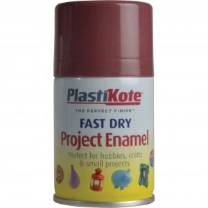 image of Plastikote Dry Enamel Aerosol Spray Paint Aubergine 100ml